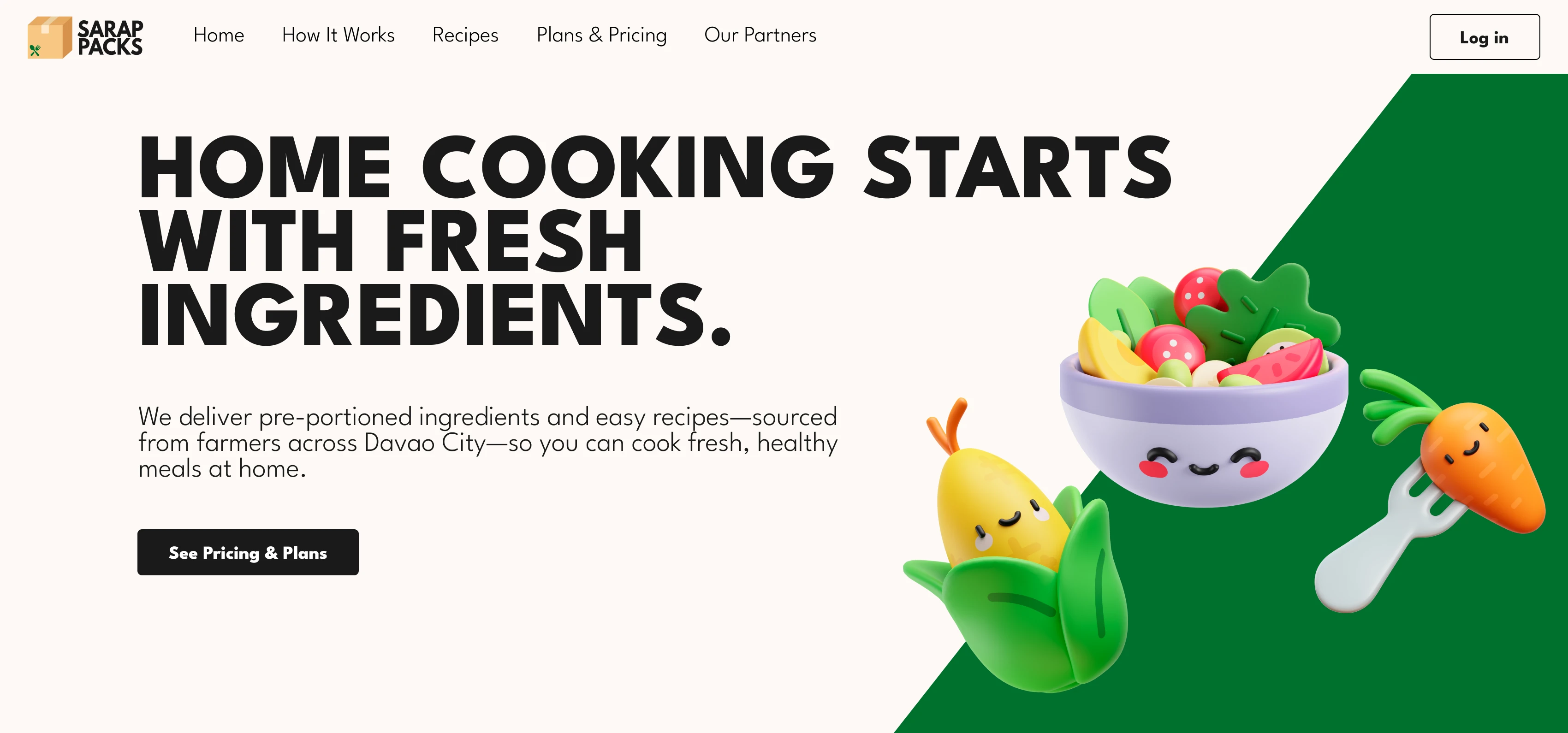 Sarap Packs Homepage